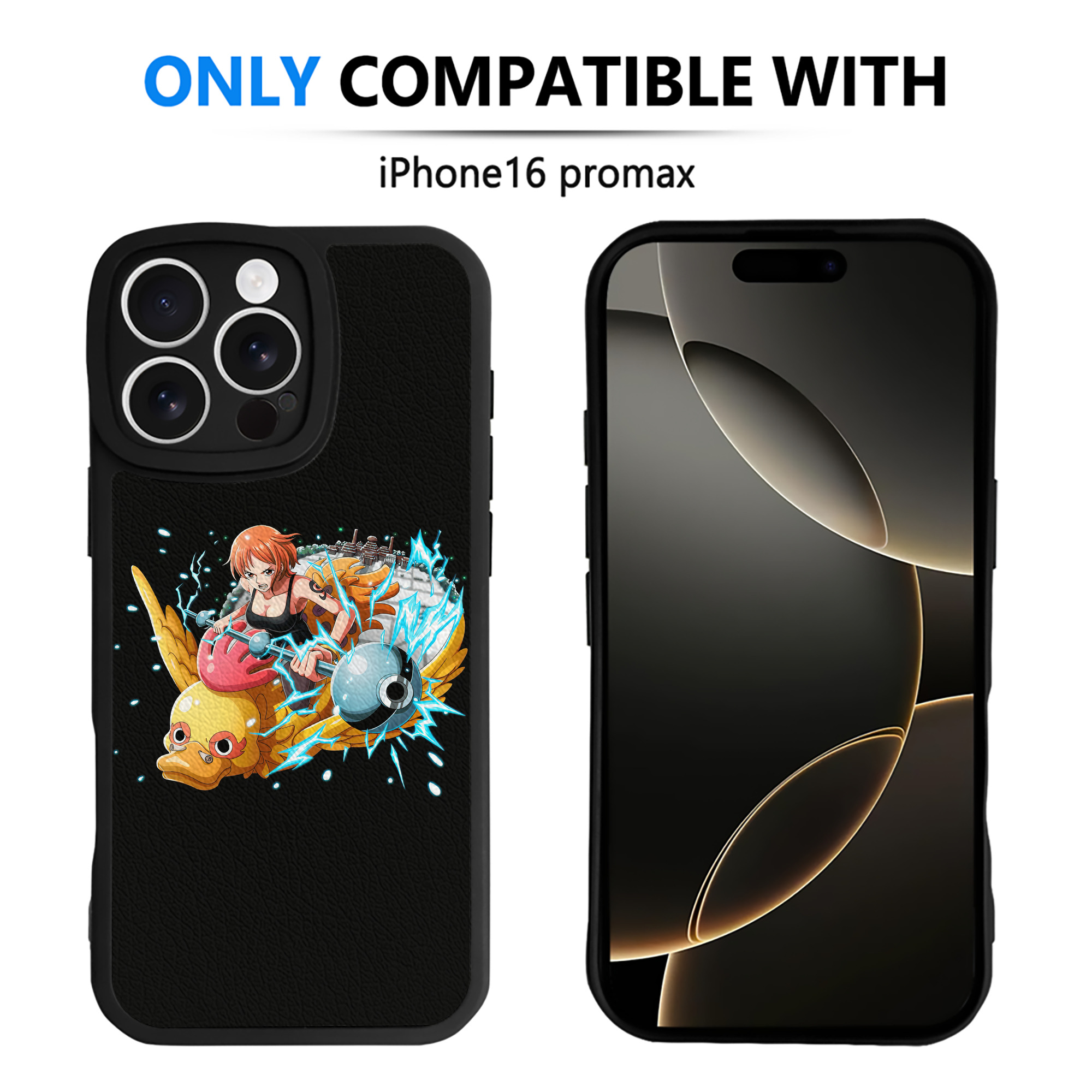 （画像用） ワンピース ナミ ONE PIECE Nami 【iPhone 16シリーズ対応】シリコンスマホケース（レザー調） 材質：シリコン